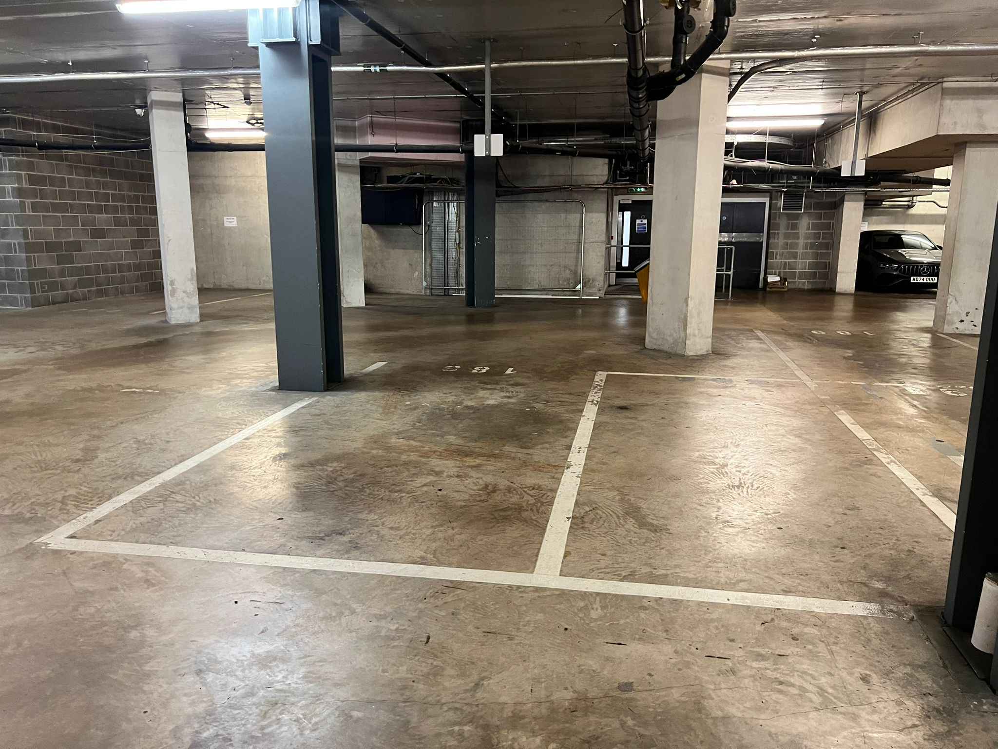 Aerial view Manchester parking