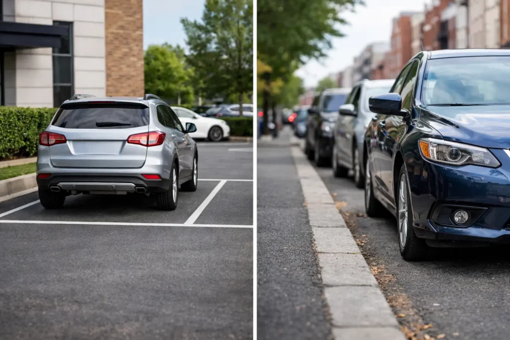 Allocated Bay Versus On-Street Parking Compared