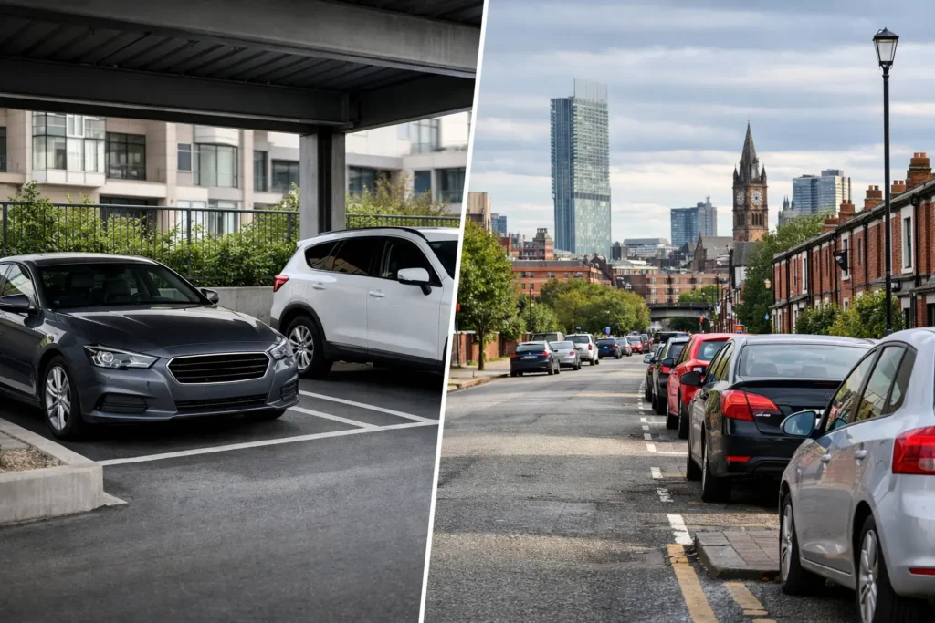 Private Bay Versus Street Parking in Manchester